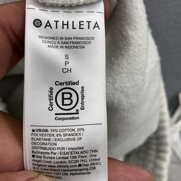 Athleta Cargo Sweatpants Womens Small Gray Lounge Relaxed Fit Utility Joggers - Picture 10 of 13